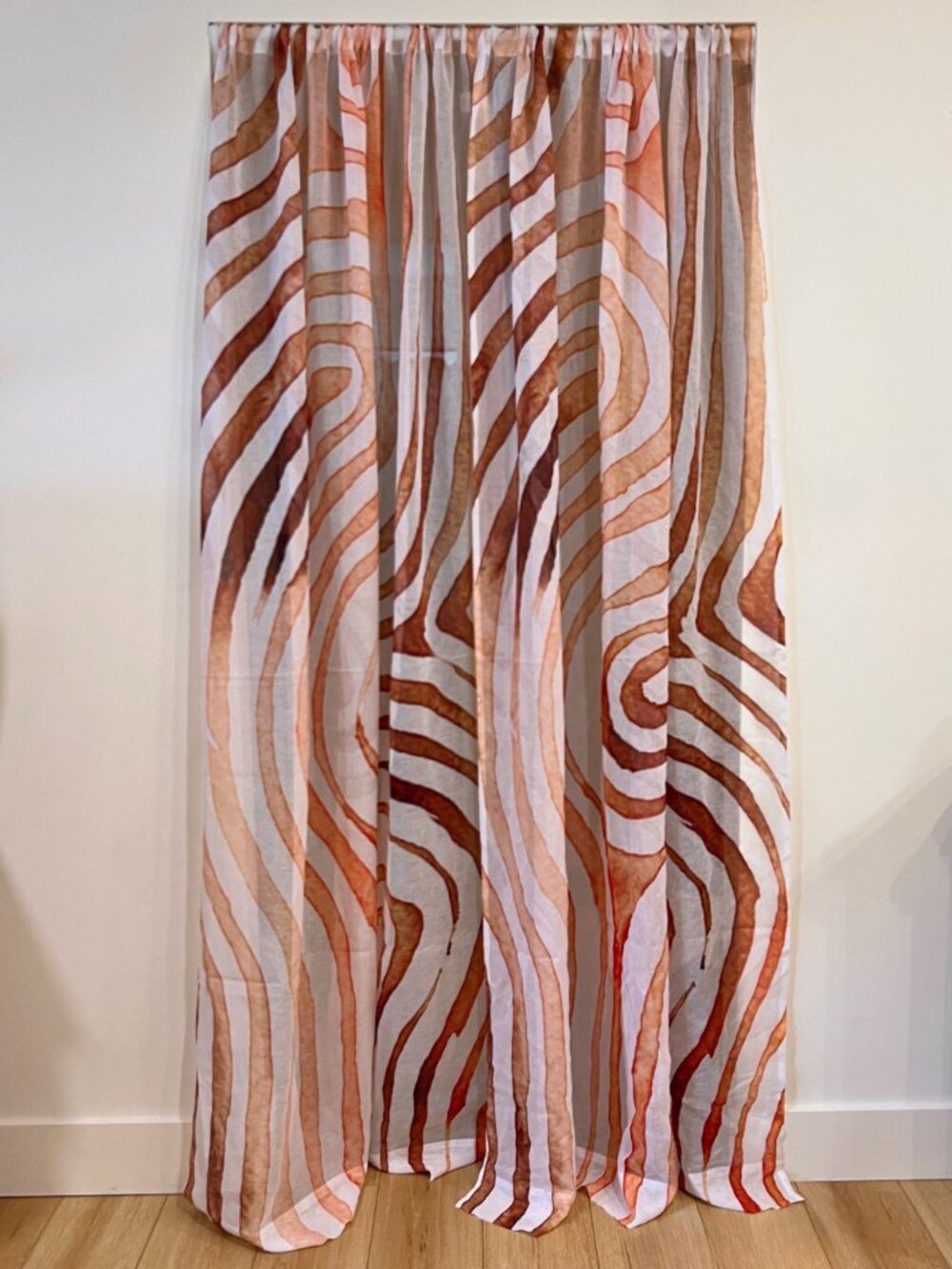 Society6 Sheer Curtains Pair 50x84 Terracotta